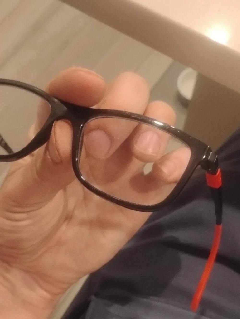 Ray-Ban Kids Black Frames with Malable Red Temple Tips